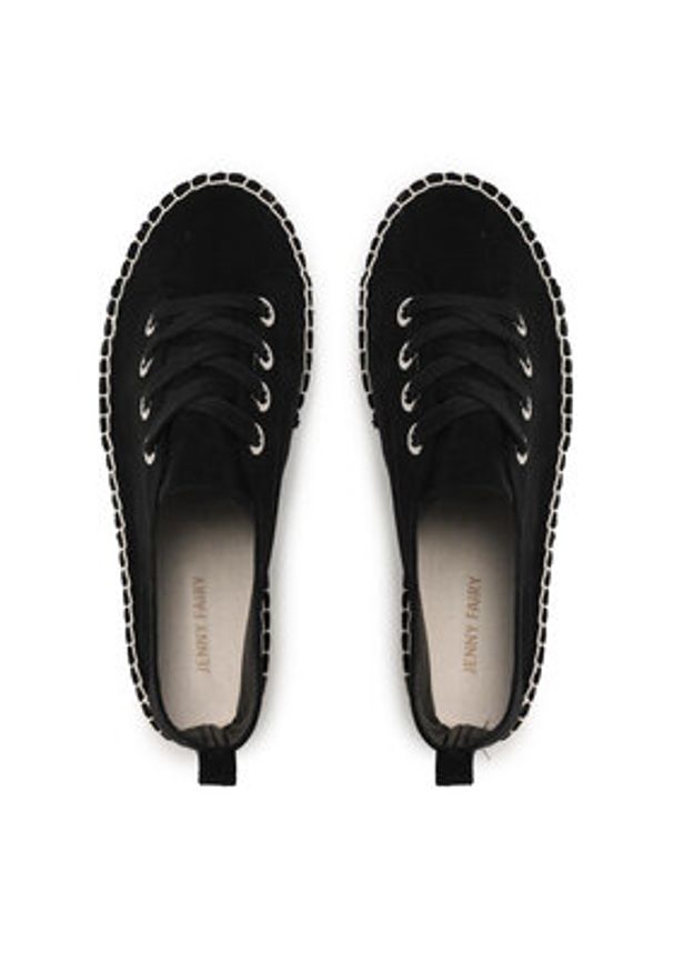 Jenny Fairy Espadryle HZF098-01 Czarny. Kolor: czarny. Materiał: materiał