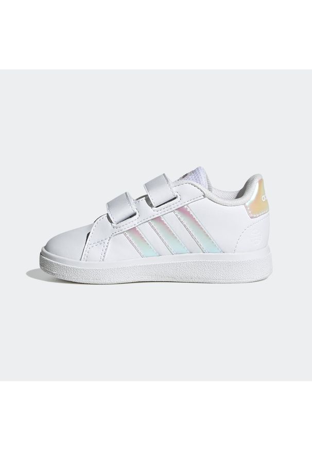 Adidas - Buty dla dzieci ADIDAS Grand Court. Zapięcie: rzepy. Materiał: kauczuk. Szerokość cholewki: normalna