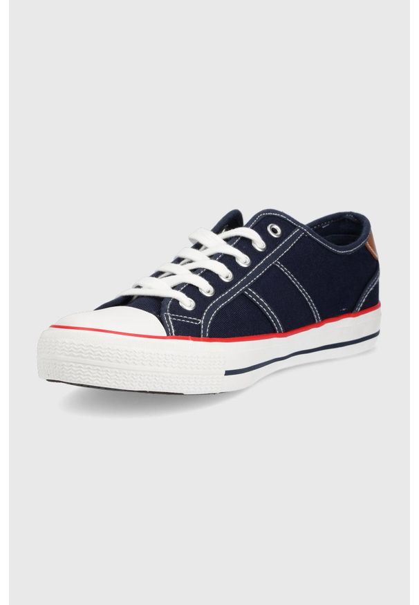 Lee Cooper tenisówki męskie kolor granatowy. Zapięcie: sznurówki. Kolor: niebieski. Materiał: guma