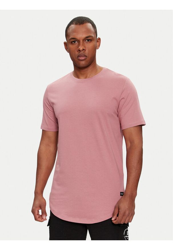 Jack & Jones - Jack&Jones T-Shirt Jjenoa 12113648 Różowy Long Line Fit. Kolor: różowy. Materiał: bawełna