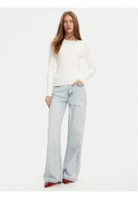 Guess Sweter W5YR08 Z0040 Biały Regular Fit. Kolor: biały. Materiał: syntetyk