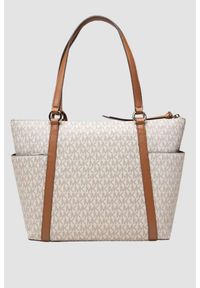 Michael Kors - MICHAEL KORS Beżowa torebka Nomad MD TZ Tote. Kolor: beżowy. Materiał: skórzane. Styl: elegancki #4