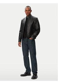 Hugo - HUGO Kurtka skórzana Likos 50564039 Czarny Slim Fit. Kolor: czarny. Materiał: skóra #4