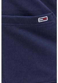 Tommy Jeans spodnie bawełniane kolor granatowy gładkie. Kolor: niebieski. Materiał: bawełna. Wzór: gładki #4