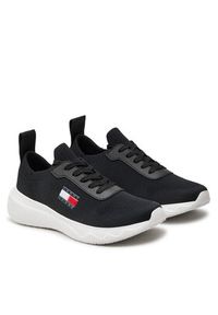 Tommy Jeans Sneakersy Tjw Knit Runner EN0EN02564 Czarny. Kolor: czarny. Materiał: materiał #5