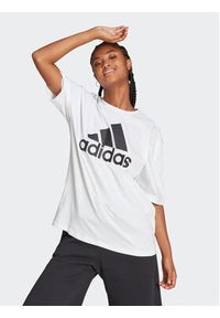 Adidas - adidas T-Shirt Essentials Big Logo Boyfriend T-Shirt HR4930 Biały Loose Fit. Kolor: biały. Materiał: bawełna #5