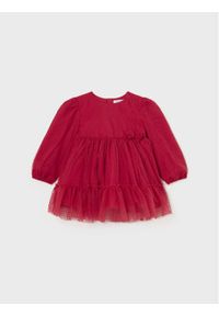 Mayoral Sukienka elegancka 2.971 Czerwony Regular Fit. Kolor: czerwony. Materiał: syntetyk. Styl: elegancki #1