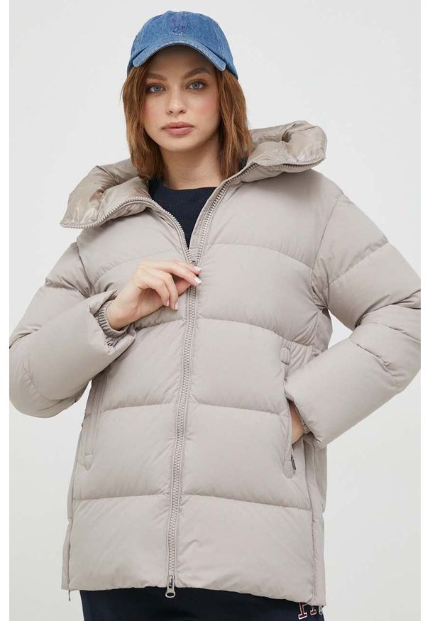 Hetrego kurtka puchowa Sloan damska kolor beżowy zimowa. Kolor: beżowy. Materiał: puch. Sezon: zima