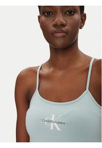 Calvin Klein Jeans Top Monologo J20J223105 Niebieski Slim Fit. Kolor: niebieski. Materiał: bawełna #4