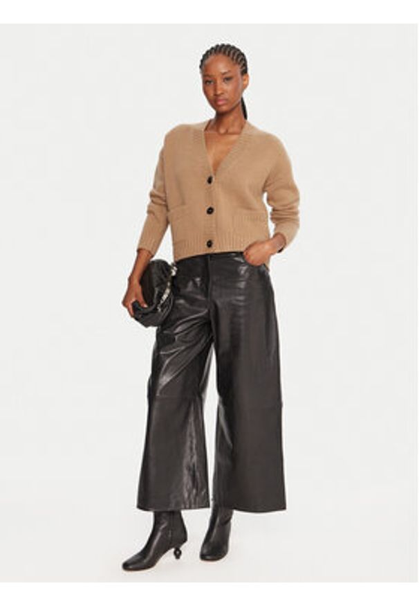Weekend Max Mara Kardigan Filmato 2525346062 Beżowy Regular Fit. Kolor: beżowy. Materiał: wełna
