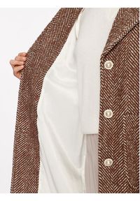 Custommade Płaszcz wełniany Halina 999511879 Brązowy Oversize. Kolor: brązowy. Materiał: wełna #5