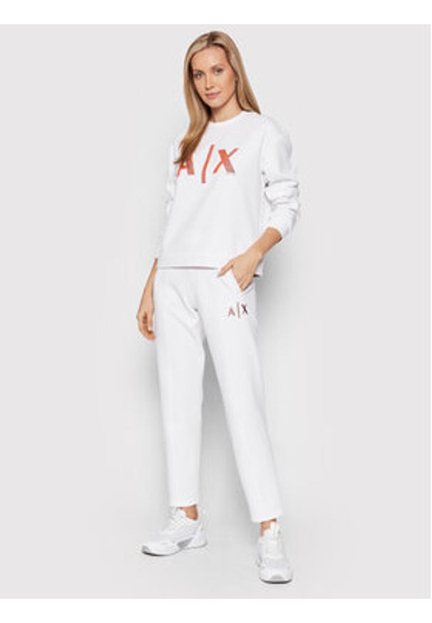 Armani Exchange Bluza 3LYM79 YJ9UZ 1100 Biały Regular Fit. Kolor: biały. Materiał: bawełna