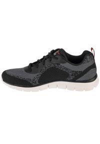 skechers - Buty sportowe Sneakersy męskie, Track - Leshur. Kolor: czarny. Sport: turystyka piesza