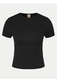 Dorina T-Shirt Noa FXTO0015MI116 Czarny Slim Fit. Kolor: czarny. Materiał: syntetyk