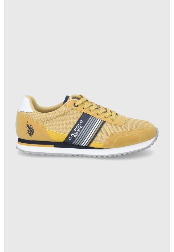 U.S. Polo Assn. buty kolor żółty. Zapięcie: sznurówki. Kolor: żółty. Materiał: guma