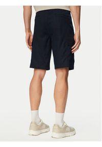 BOSS Szorty materiałowe Sisla 50559366 Granatowy Relaxed Fit. Kolor: niebieski. Materiał: len #3