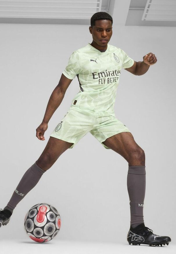Puma - Męskie szorty bramkarskie AC Milan 24/25 PUMA Fresh Mint Green. Kolor: zielony