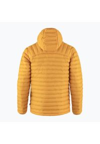 Kurtka puchowa męska Fjällräven Expedition Lätt Hoodie. Kolor: żółty. Materiał: puch. Sport: turystyka piesza