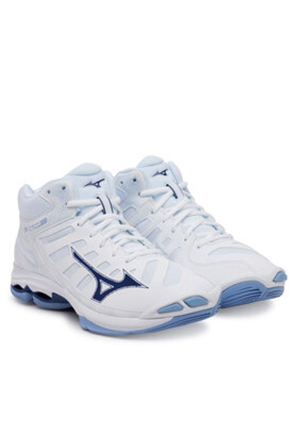 Mizuno Buty halowe Wave Voltage 2 Mid V1GA2465 Biały. Kolor: biały. Materiał: materiał. Model: Mizuno Wave