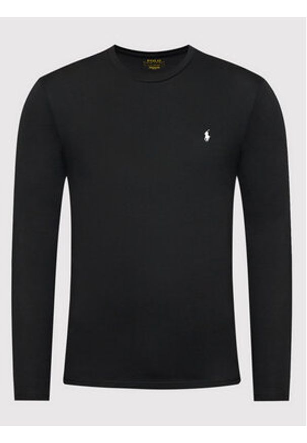 Polo Ralph Lauren Longsleeve Sle 714844759001 Czarny Regular Fit. Typ kołnierza: polo. Kolor: czarny. Materiał: bawełna. Długość rękawa: długi rękaw