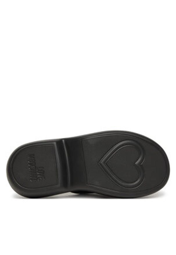 Love Moschino - LOVE MOSCHINO Klapki JA28207I0MI40000 Czarny. Kolor: czarny. Materiał: syntetyk