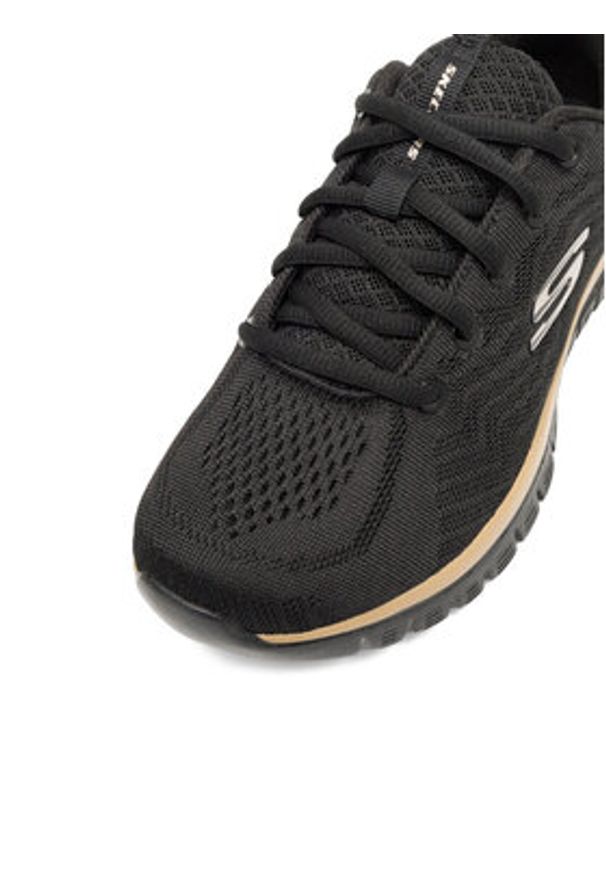 skechers - Skechers Sneakersy GRACEFUL - GET CONNECTED 12615 BKRG Czarny. Kolor: czarny. Materiał: materiał