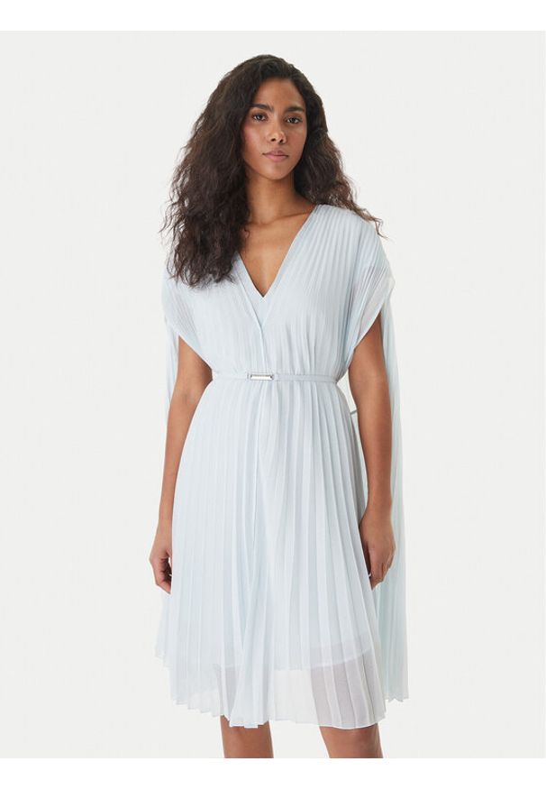 BOSS Sukienka koktajlowa Doplisse 50558254 Błękitny Relaxed Fit. Kolor: niebieski. Materiał: syntetyk. Styl: wizytowy