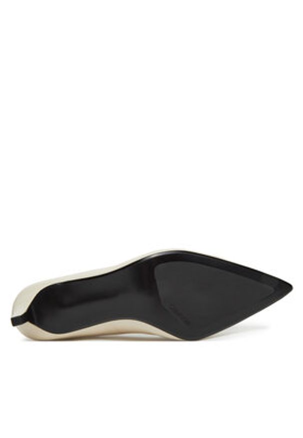 Calvin Klein Szpilki Pump 70 Pointy Hw Bar Lth HW0HW02561 Écru. Materiał: skóra. Obcas: na szpilce