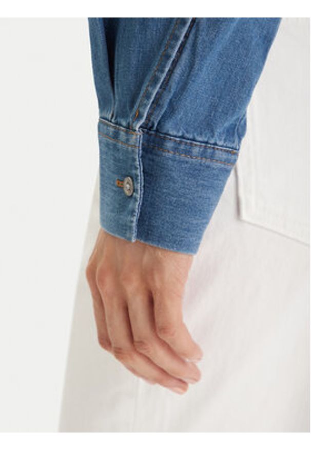 Calvin Klein Jeans Koszula jeansowa New Dad LV047F790G Niebieski Regular Fit. Kolor: niebieski. Materiał: bawełna