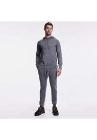 Reserved - PREMIUM Spodnie z wełny Merino - Jasny szary. Kolor: szary. Materiał: wełna #1