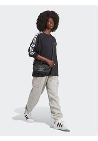 Adidas - adidas Bluzka 3-Stripes IU2412 Czarny Oversize. Kolor: czarny. Materiał: bawełna #7