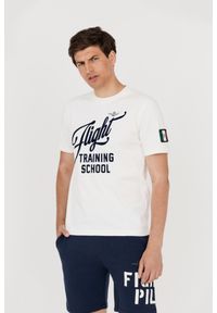 Aeronautica Militare - AERONAUTICA MILITARE Biały bawełniany t-shirt męski, Rozmiar M. Kolor: biały. Materiał: bawełna. Długość rękawa: krótki rękaw. Długość: krótkie #7