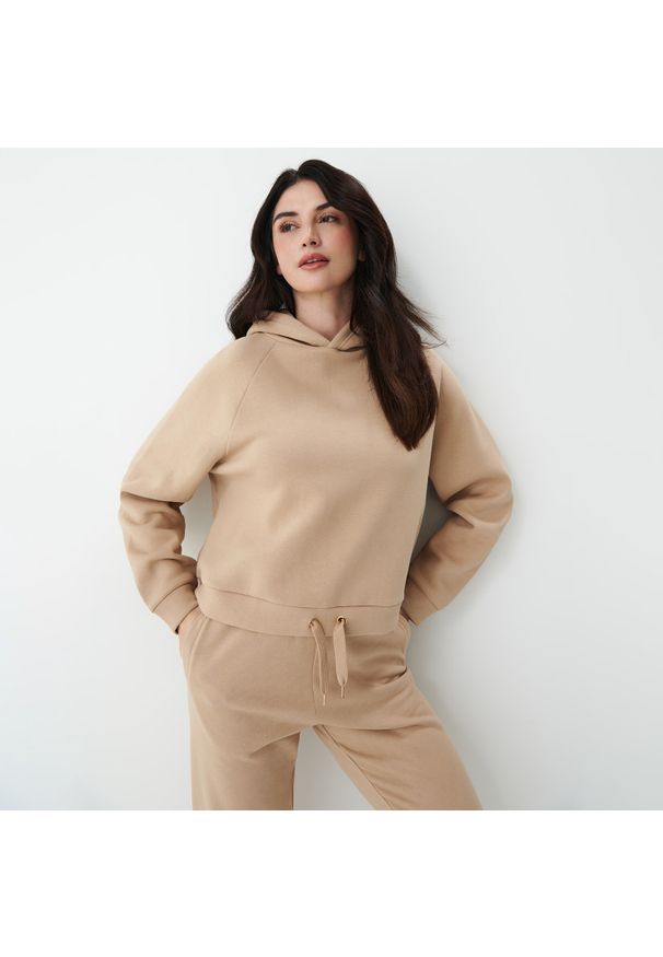 Mohito - Beżowa bluza z kapturem - Beżowy. Typ kołnierza: kaptur. Kolor: beżowy