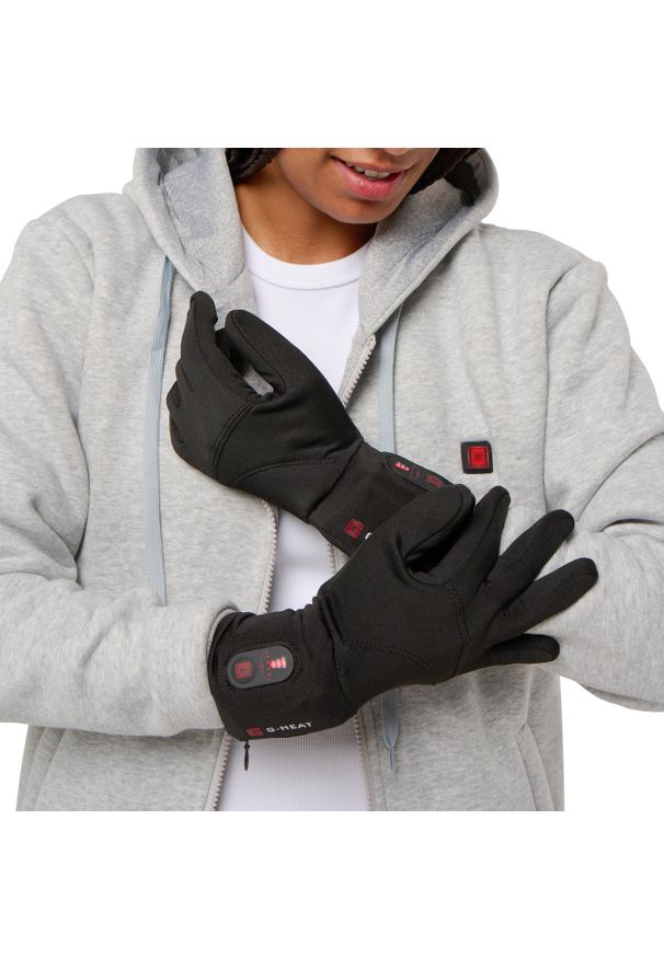 G-HEAT - Rękawiczki ogrzewane Light z palcem dotykowym. Kolor: czarny. Sezon: zima. Sport: narciarstwo