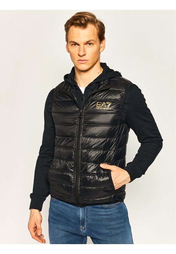 EA7 Emporio Armani Kamizelka 8NPQ01 PN29Z 0208 Czarny Regular Fit. Kolor: czarny. Materiał: syntetyk