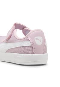 Puma - Dziecięce sneakersy Courtflex v3 Lina V PUMA Rose Mauve White Pink. Okazja: na uczelnię, na co dzień. Kolor: różowy, biały, wielokolorowy. Sport: joga i pilates