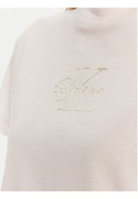 Calvin Klein Jeans T-Shirt Classic Monologo LV047D873G Różowy Regular Fit. Kolor: różowy. Materiał: bawełna #4