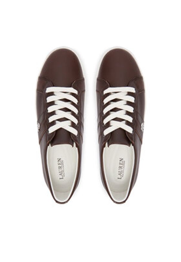 Lauren Ralph Lauren - LAUREN RALPH LAUREN Sneakersy Janson II 802P02448001 Brązowy. Kolor: brązowy. Materiał: skóra