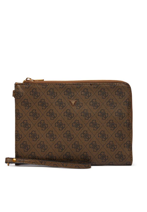 Guess Saszetka PMBALO P5235 Brązowy. Kolor: brązowy. Materiał: skóra