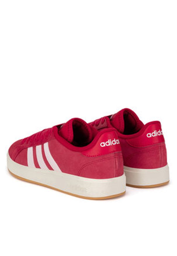 Adidas - adidas Sneakersy GRAND COURT BASE 00s IH6190 Czerwony. Kolor: czerwony. Materiał: skóra, zamsz