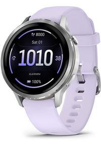 GARMIN - Smartwatch Garmin Venu 4 inteligentny zegarek 41 mm srebrny z różowym silikonowym paskiem. Rodzaj zegarka: smartwatch. Kolor: różowy, srebrny, wielokolorowy #1