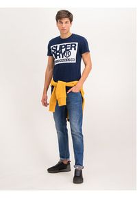Superdry T-Shirt M1000003A Granatowy Regular Fit. Kolor: niebieski. Materiał: bawełna #4