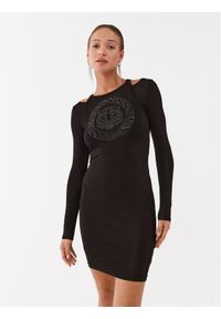 Just Cavalli Sukienka koktajlowa 75PAO9A4 Czarny Slim Fit. Kolor: czarny. Materiał: wiskoza. Styl: wizytowy #1