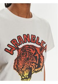 Wrangler T-Shirt 112350282 Biały Regular Fit. Kolor: biały. Materiał: bawełna