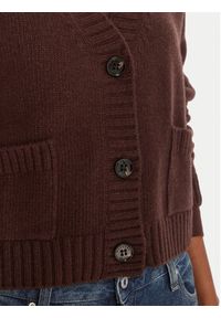 Weekend Max Mara Kardigan Filmato 2525346062 Brązowy Regular Fit. Kolor: brązowy. Materiał: wełna