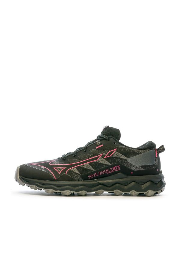 Buty do biegania damskie Mizuno Wave Daichi 7 Gtx. Zapięcie: sznurówki. Kolor: czarny. Materiał: materiał, syntetyk. Szerokość cholewki: normalna. Model: Mizuno Wave