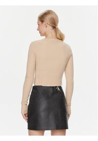 Calvin Klein Jeans Sweter Variegated J20J223233 Beżowy Slim Fit. Kolor: beżowy. Materiał: bawełna #2