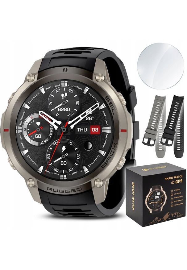 Smartwatch JG Smart SMARTWATCH MĘSKI ZEGAREK WODOODPORNY GPS MAPY ROZMOWY MENU PL AMOLED 500mAh. Rodzaj zegarka: smartwatch