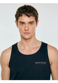 Big-Star - Koszulka męska bez rękawów granatowa Soner 403. Kolor: niebieski. Materiał: dzianina. Długość rękawa: bez rękawów. Wzór: nadruk. Styl: klasyczny, sportowy #5