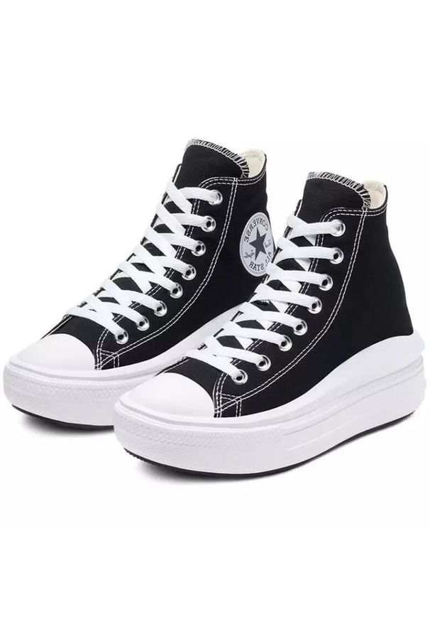 Trampki Converse Chuck Taylor All Star Move Hi, Kobiety. Kolor: czarny. Materiał: materiał. Model: Converse All Star